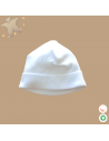 Bonnet naissance blanc à plat